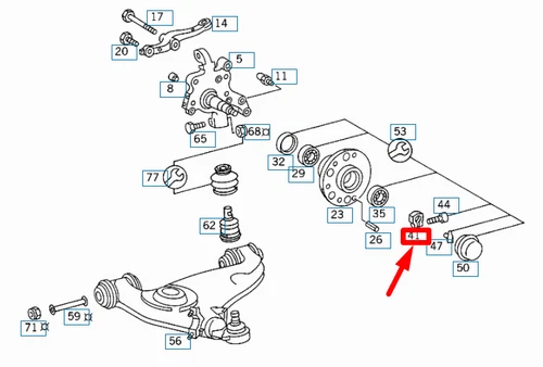 NEU MERCEDES-BENZ SL R129 VORDERACHSMUTTER A1163340372 ORIGINAL - Bild 2 von 11