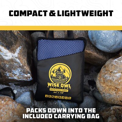 Wise Owl Outfitters Camping Travel Towel Compact Quick Dry Microfiber