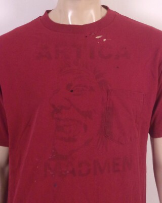 vintage Discus Athletic Distressed Pocket T-Shirt Stenciled Artica St Louis LT