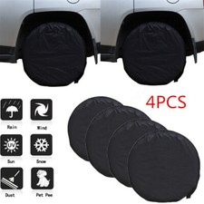 4x Heavy Duty Black Waterproof Motorhome Wheel Cover RV Car Tire Dust Protection