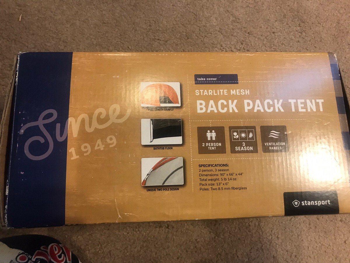 Stansport 723-200 Starlite II Mesh Backpack Tent NIB