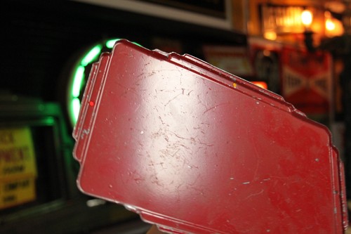 RARE 1950s DRINK DIXI-COLA SATISFIES ART DECO EMBOSSED PAINTED METAL SIGN SODA - Picture 6 of 15