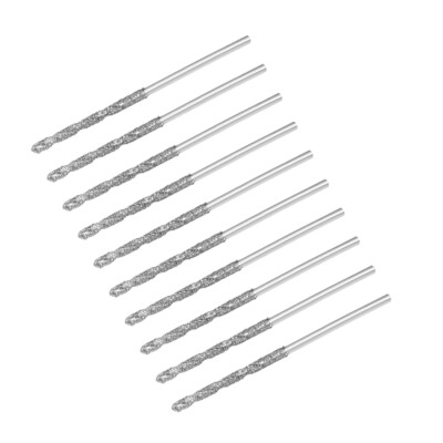 10pcs 1.2mm Metric Diamond Coated Twist Drill Bits High Speed Steel