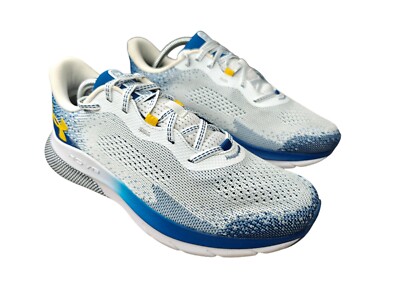 Under Armour HOVR Turbulence White Varsity Blue Running Shoes Mens Size 