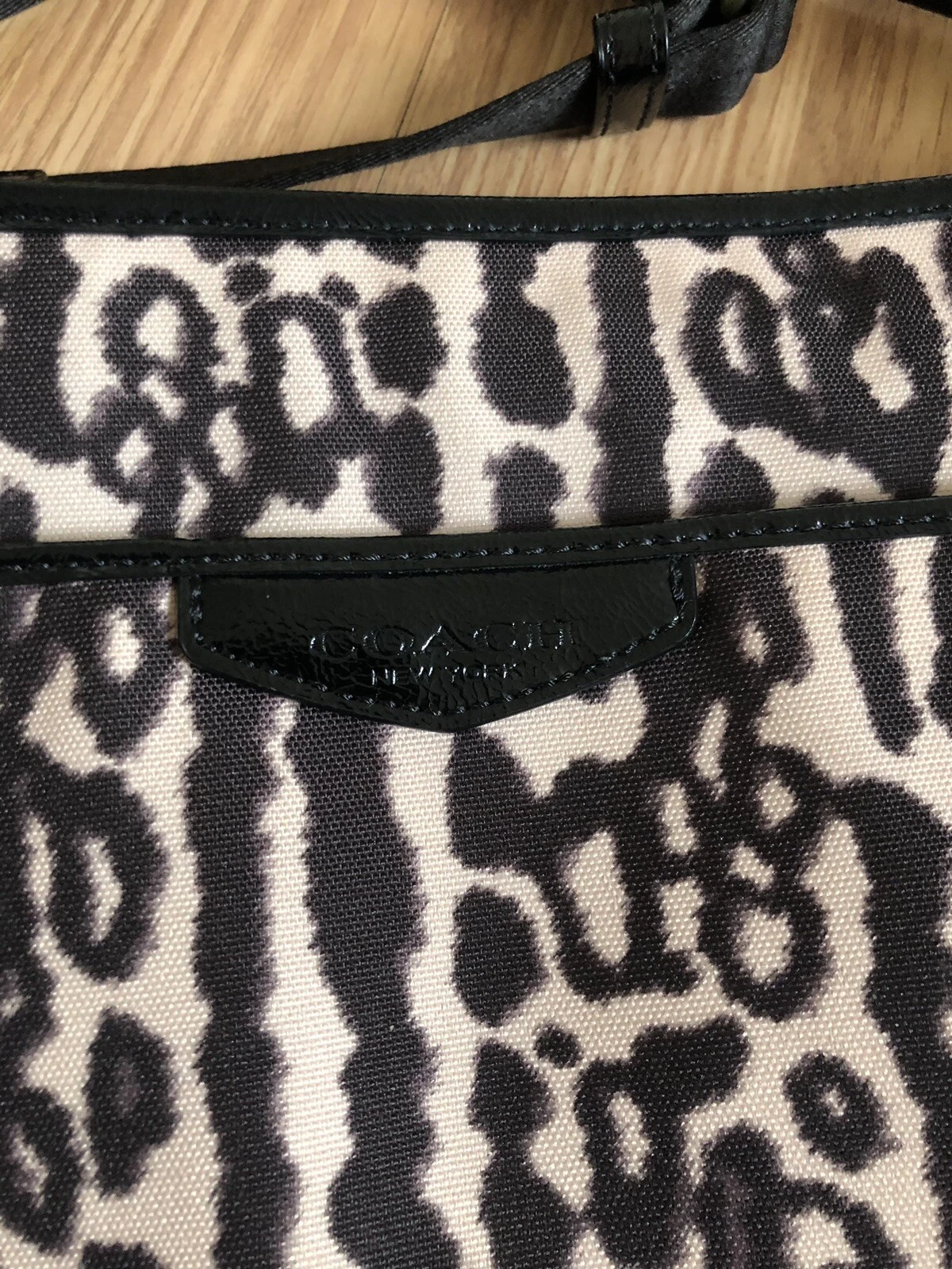 Borsa portadocumenti Coach stampa animalier tela tracolla regolabile messenger F31686