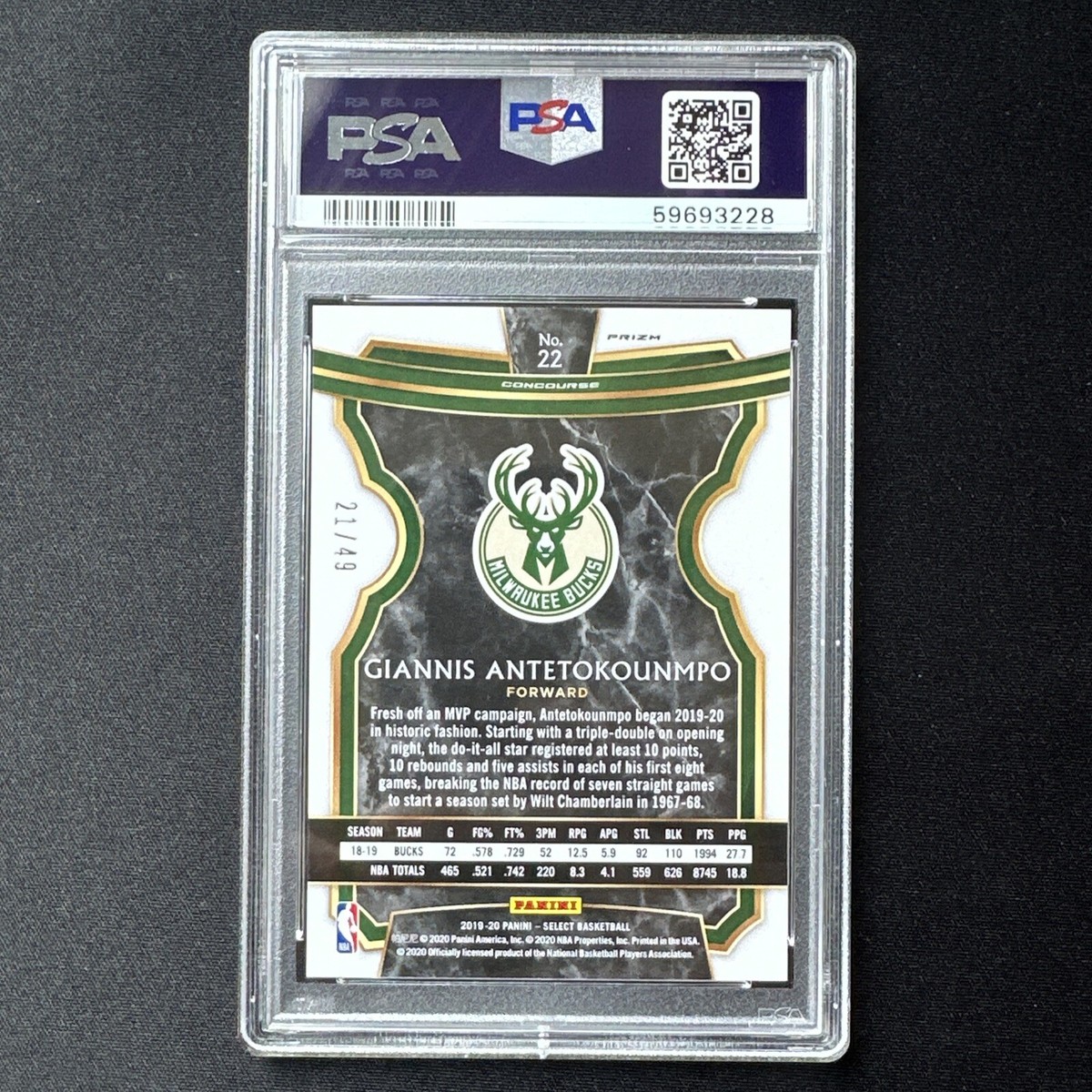 2019 Select Giannis Antetokounmpo Concourse #22 Red Disco