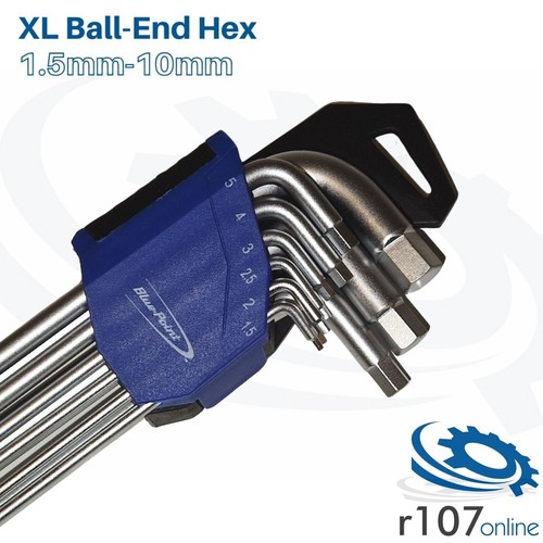 Blue Point 9pc Extra Long Ball-End Hex Allen Key Set - As sold by Snap On - Picture 3 of 4