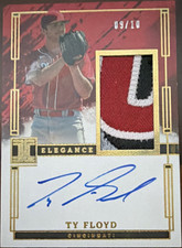 Panini Impeccable 2024 Ty Floyd Reds Elegance Jersey Auto Holo Gold /10 RC