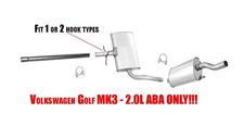 93-99 Vw Golf Mk3 2.0l Aba Engine Code Front Pipe Middle Muffler And Rear Pipe