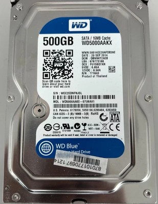 Western Digital WD Blue 500GB 3,5'' SATA Festplatte HDD gebraucht
