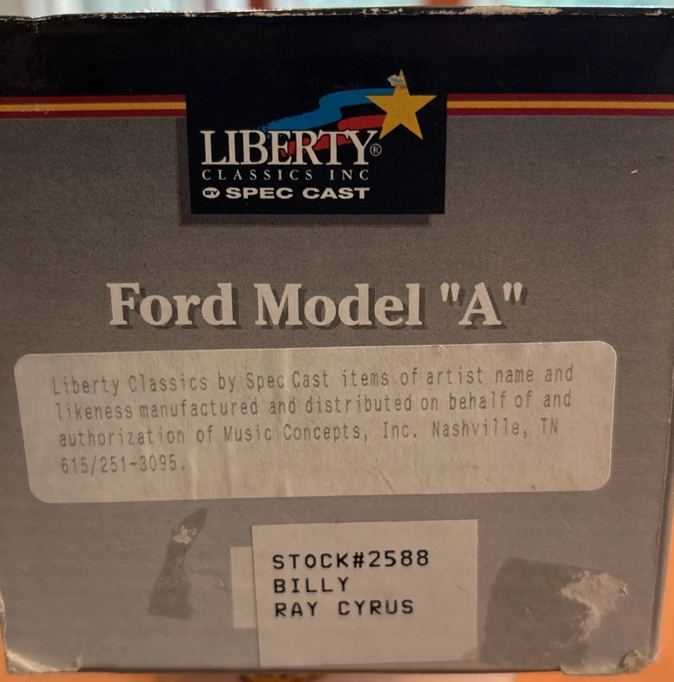 Ford Model "A" Billy Ray Cyrus Locking Coin Bank Vintage 1992 New  - Image 2 of 4