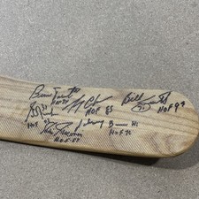 NHL HOF Inscriptions Signed Full Size Stick 6 Goalies Parent Fuhr + Fanatics COA