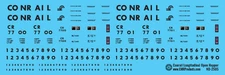 N Scale - Conrail Longitudinal Hopper Decals