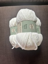 Aldi So Crafty Baby Yarn White, 1-Pack, 100g Each