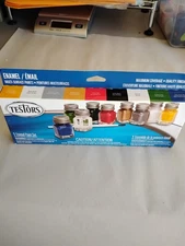 Testors Multi-Surface Acrylic Paint - 12 Piece Set 9 Paints 3 Brushes