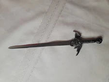 Vintage Miniature 440 Stainless Steel Sword 9.75" Long With Dragon, Ball & Claw