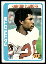 1978 Topps Raymond Clayborn Rookie New England Patriots #158