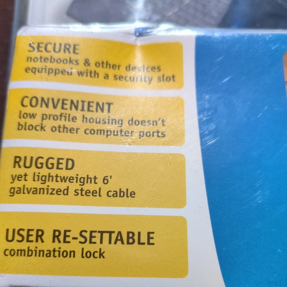 Cerradura combinada de seguridad para portátil Belkin C100 F8E503 nueva en embalaje Foto 3 de 4