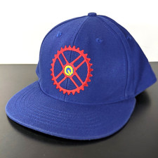 Ride Free Cycling Blue Quintin Made in USA Fitted Hat Size 7-5/8