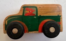 Vintage Maple Landmark Pick-Up Truck Scoot Wooden Toy