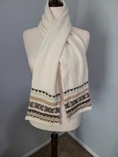ISOTONER Scarf Cream One Size Fits All Angora 8" x 62"    So Soft