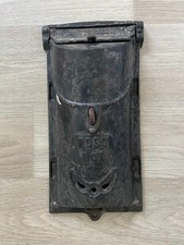 Vintage black Post Box Heavy Gauge Metal 1950...