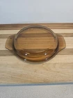 Vintage Rare Pyrex England Domed Amber Lid For JAJ Country Autumn Dishes 7.25"