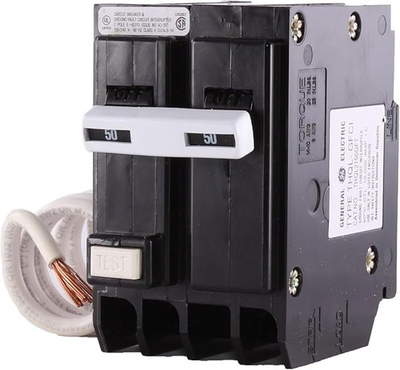 #ad #ad GE THQL2150GFT 50 Amp 2 Pole 120 240V Mini Circuit Breaker $69.99