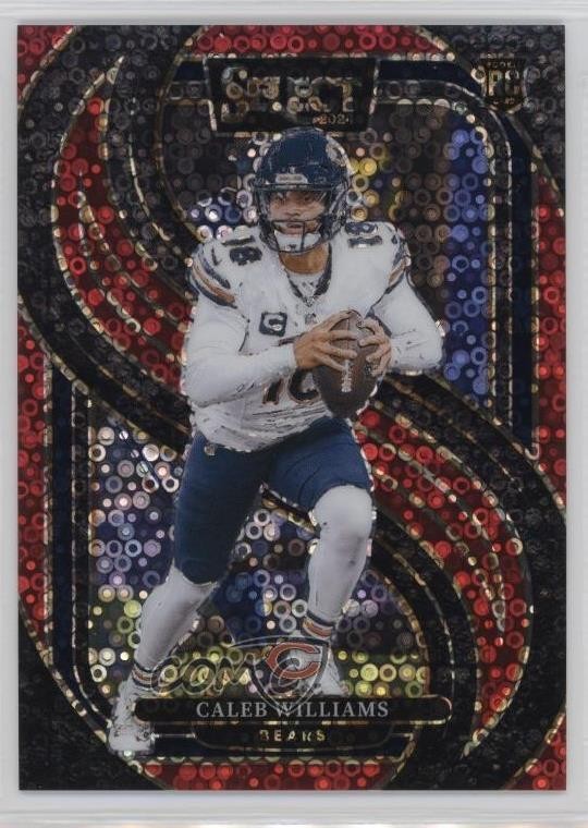 2024 Select Premier Level Red Disco Prizm /49 Caleb Williams #114 Rookie RC 15ik