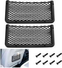 2PCS Car Cargo Net Pockets ABS Plastic Mesh Storage for Auto RV Boat Camper