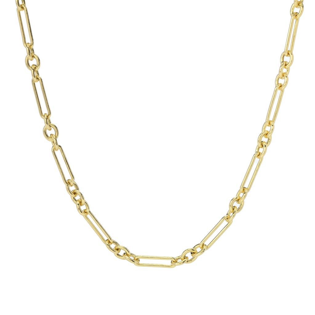 Toscana Italiana 18K Gold Plated Choice of Length Alternating Link