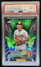 2024 Topps Chrome Logofractor Jackson Holliday Future Stars RC Green #/99 PSA 10