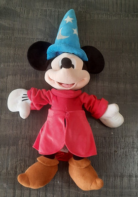 Disney Parks Mickey Mouse Sorcerer's Apprentice Large Plush Fantasia Wizard 22''