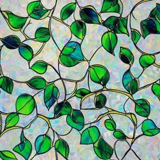 Window Privacy Film Stained Glass Decorative Static Clings Rainbow Window Tin...