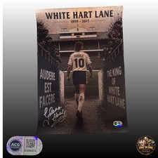 Glen Hoddle Signed 16x12 &ldquo;THE KING&rdquo; TOTTENHAM FOOTBALL ACG AG40372