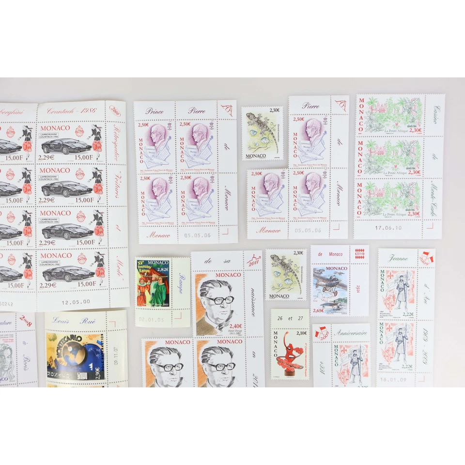 MÓNACO LOTE DE SELLOS POSTALES VALORES DE 2 € A 3 € NUEVOS** FACIAL 149 € - Imagen 3 de 4