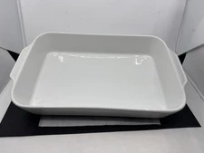 Apilco France Porcelaine à Feu White Rectangular Baking Roasting Dish 18” x 10”