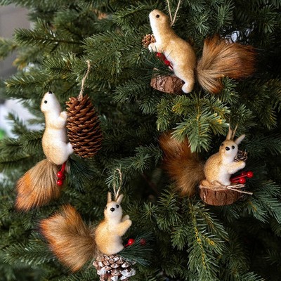 Weihnachtsschmuck Eichhörnchen Anhänger Baumschmuck Deko niedlich realistisch