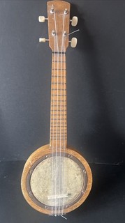 Vintage Banjolele Banjo 4 String Folk Art Handmade Banjo Spares Repairs