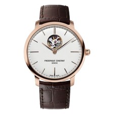 Frederique Constant Heartbeat Watch. Mens Rose Gold Plated Watch