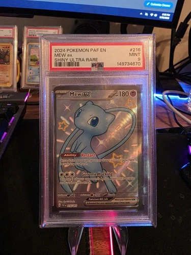 Mew ex 216/091 Pokémon Paldean Fates Shiny Ultra Rare PSA 9 MINT