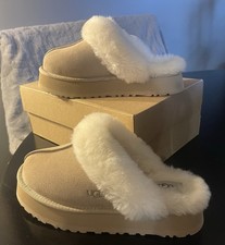 UGG Disquette Slippers Sand Women's Size 8 New In Box. NEVER WORN BRAND NEW.
