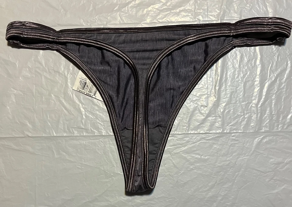 NWT Vassarette 18339 Satin double string thong panty panties 6 Med 7 Lg COLORS - Image 4 of 4
