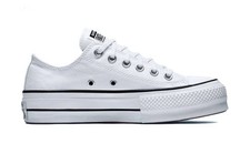 Converse Chuck Taylor All Star Lift Platform Canvas White Low-Top Women's Size 6