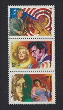 Malagasy Republic Scott # 1224a MNH Strip of 3 World Music Bill Clinton 2019