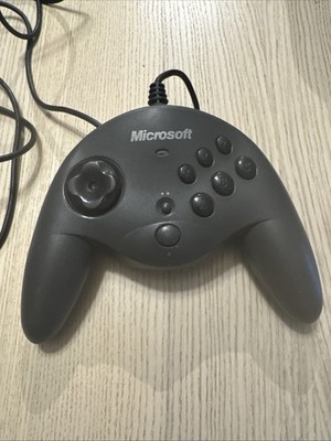Vintage Microsoft SideWinder Game Pad USB Wired PC Controller Black Untested
