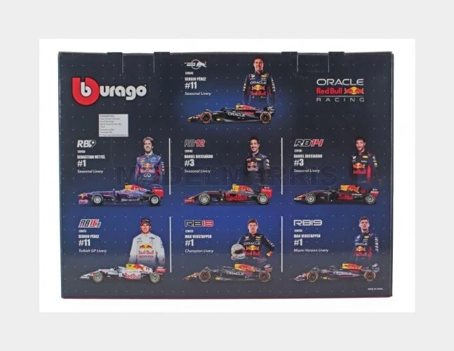 BURAGO 18-38168-PACK7 RED BULL - SET F1 7X RB9 N 1 WORLD CHAMPION 2013 SEBASTIAN - Immagine 2 di 2