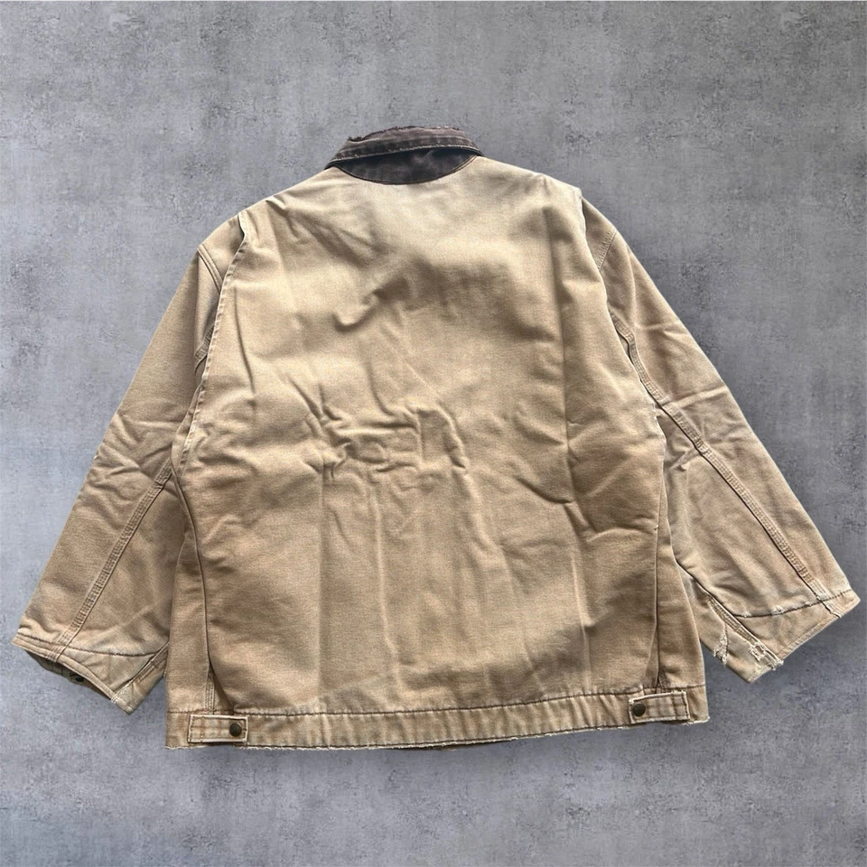 Vintage Carhartt Detroit Jacket J97 CML Mens XXL Flannel Lined Workwear Canvas - Image 2 of 4