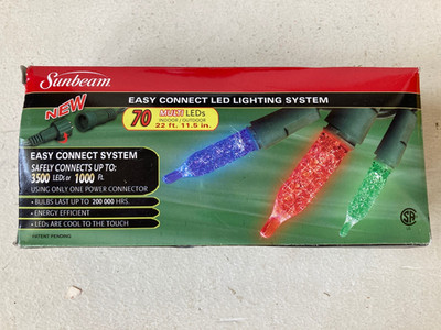 Sunbeam Easy Connect 70 Multi LED's Red, Blue, Green NOS