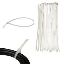 100 pcs Clear 6" Inch Nylon Cable Wire Wrap Zip Ties 18 LBS UV Resistant USA